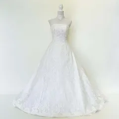 中古　ウェディングドレス　RENA KOH　総レース　7号T　ブライダル フォト婚　二次会など　撮影衣装　婚礼衣装　Aライン  W-193