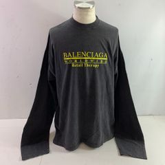 04w3913▽※【中古】BALENCIAGA バレンシアガ RETAIL THERAPY JP57 2021 00731 長袖Tシャツ サイズ4 ロンT グレー【八王子店】
