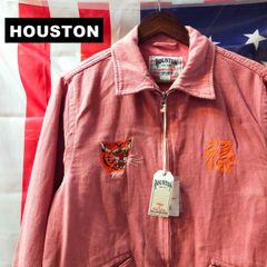 HOUSTON ヒューストン 新品 ベトシャン ベトナム ジャケット M 虎 地図 刺繍 ジップアップ ピンク 10612