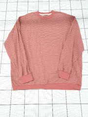 ◇ Θ relume レリューム JOURNAL STANDARD ボーダー 長袖 Tシャツ カットソー サイズM レッド ホワイト系 メンズ E  【1507230000552】