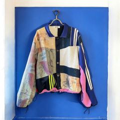 Graffiti Patchwork Bomber 久喜倉庫店 ジャケット リメイク セットアップ remake 再構築 オーバーサイズ Gジャン