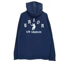 ユニオン UNION 【 HEATED HOOD 】 ヴィンテージ加工 ロゴ プリント ヒーテッド スウェット パーカー　h2824のサムネイル