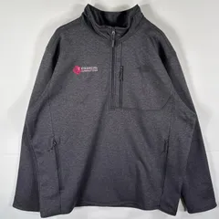 古着 ザ・ノースフェイス THE NORTH FACE ハーフジップフリーストレーナー 大きいサイズ 企業ロゴ アウトドア XXL  ダークグレー メンズ