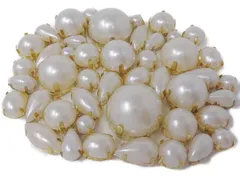 キラリ手芸部 No.3005パール風ビジュー パーツ_お買い得パック（手芸用）