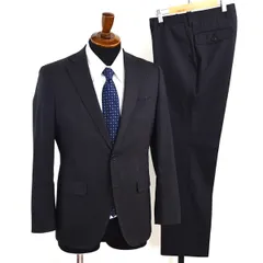 スーツカンパニー 2つボタン シングルスーツ S A4 ダークグレー ストライプ ノータック 極 定番 人気 営業 156162 合物 春秋  5XF108 【送料無料】【中古】【メンズビジネス】202505