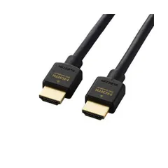 （まとめ） エレコム ウルトラハイスピードHDMIケーブル ブラック 1.0m RoHS指令準拠（10物質） DH-HD21E10BK2 1本 【×2セット】