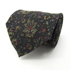 シャルル・ジョルダン ブランド ネクタイ 総柄 ペイズリー シルク メンズ グレー CHARLES JOURDAN 【中古】