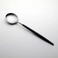 【新品未使用】GOA デザートスプーン/ブラック　Cutipol