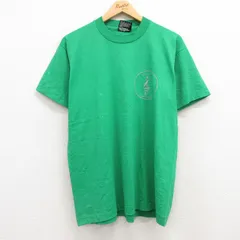 L/古着 フルーツオブザルーム 半袖 ビンテージ Tシャツ メンズ 90s ト音記号 クルーネック 緑 グリーン 25jul24 中古
