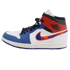 NIKE (ナイキ) AIR JORDAN 1 MID WHITE/BLUE/RED エアジョーダン 1 ミッドカットスニーカー US10/28cm マルチ 852542-146