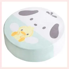 ポチャッコのリビングクッション（低反発ウレタン座布団・カバー取り外し手洗い可能）円形（φ40×H12cm）　※サンリオキャラクターズ,コラボデザイン,ラウンド,高品質,ロー,ざぶとん,厚み,極厚,ボリューム,フロア,丸型
