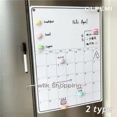 ホワイトボード カレンダー スケジュールボード おしゃれ a3 マグネットシート 冷蔵庫 月間カレンダー 消せる 縦長