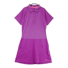 サイズ：M NIKE GOLF ナイキゴルフ  半袖ポロワンピース  パープル系 [240101462059] ゴルフウェア レディース ストスト