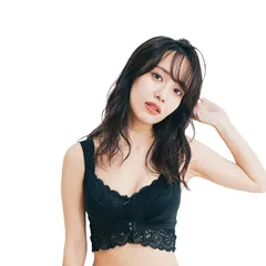 [アンジェリール] ナイトブラ「ふんわりルームブラ」 ノンワイヤー/脇高/補正 ブラック（M-L） 1