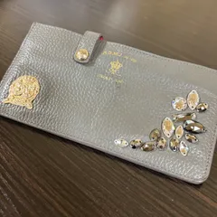 ★A.D.M.J エーディーエムジェイ 財布 長財布 お札入れ スリムウォレット グレー ピンク レザーのサムネイル