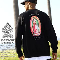 Outrank USA古着 ブラック スウェット トレーナー ビッグプリント S 