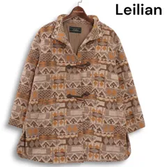 Lelilan レリアン ダッフルコート チェック ウール 13+ 大きいサイズ Lelilan レリアン ダッフルコート チェック ウール 13+ 大きい