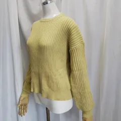 後ろリボン リブニット プルオーバー