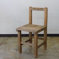 昭和レトロ 学校木製椅子 ナラ材 スツール - メルカリ