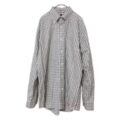 z1328 【美品】BURBERRY LONDON バーバリーロンドン　ノバチェック　ボタンダウン　ワイシャツ　白地　メンズ　Lサイズ　三陽商会　長袖　オシャレ　高級　定番