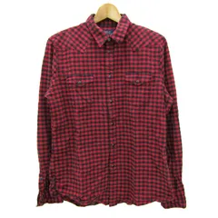 ポロラルフローレン 長袖シャツ トップス チェック柄 コットン メンズ L/Gサイズ 赤×黒 POLO RALPH LAUREN 【中古】