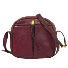 本物 カルティエ Cartier マストライン ショルダーバッグ ポシェット レザー ボルドー Must Line バッグ 中古 【フォロー割】