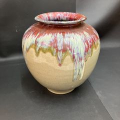 信楽焼 花瓶 陶器の花瓶　高さ約25cm 花瓶 壺 花器 置物 花入 信楽焼 時代物 古信楽 花生 茶道具