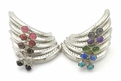 0101 がま口 口金 ハンドメイド 手芸 金属 パーツ シルバー 幅約8.5cm 10個セット 資材 手作り 材料 素材 作製 財布 印鑑ケース 小銭入れ 大きめ バッグ 丸形 裁縫 ガラス ゲンコ 縫い付けタイプ 専門 送料無料