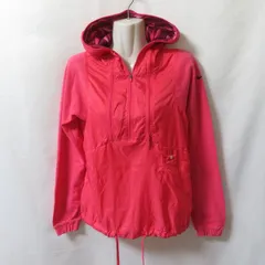 古着 レディースM NIKE/ナイキ ハイブリッド ウインドブレーカージャケット 袖スウェット ジップ フード スポーツ ピンク 325282-690 fg4628