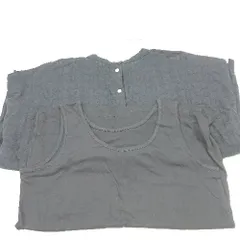 ◇ Θ◎ chocol raffine robe 刺繍入り 七分袖 チュニック トップス サイズF ブラック レディース E  【1412090000690】