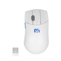 Shengshou 5ボタン マウス ワイヤレス 独立スクロールボタン カスタム マクロ定義ボタン 3DPIモード 800～1600DPI 高精度 ボタンを調整可能 4つボタン スクロールホイール付き 3DCG CAD CAM に最適 (白)