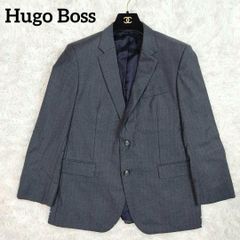 ヒューゴボス HUGO BOSS チェック ジャケット ネイビー - メルカリ