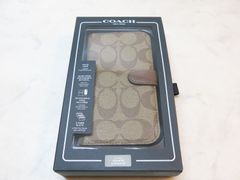 MER705 COACH（コーチ） iPhone13/iPhone14 スマホ アイフォンケース （茶）