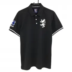 アドミラル 半袖ポロシャツ 黒 ロゴ刺しゅう  メンズ LL ゴルフウェア Admiral