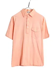 【お得なクーポン配布中!】 80s USA製 エルエルビーン ポケット付き 半袖 ポロシャツ メンズ L 80年代 LLBEAN ヴィンテージ アウトドア ストレッチ 無地 スムース 素材