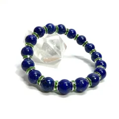 ラピスラズリ パワーストーン ブレスレット 8mm 12月誕生石 （グリーン）メンズ・レディース　男性・女性　数珠ブレス　開運 [21]