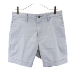 INCOTEX コットンリネン ショートパンツ 44 水色 インコテックス