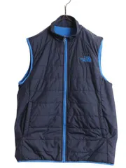 【お得なクーポン配布中!】 US企画 ノースフェイス リバーシブル ベスト メンズ S 古着 The North Face アウトドア フリース 中綿 ナイロン 前開き 重ね着 フルジップ