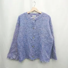 ◇ ⊇ LEPSIM レプシン ダメージほつれニット 長袖 カーディガン サイズF ブルー系 レディース E  【1505130009552】