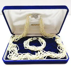 淡水パール ケシパール 10連 ネックレス&ブレスレット 2点セット 2way 留め具シルバー ホワイト 白 アクセサリー ジュエリー レディース D253LF