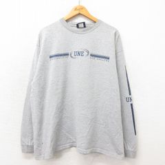 XL/古着 ジャンスポーツ 長袖 ビンテージ Tシャツ メンズ 90s UNE 大きいサイズ グレー 霜降り 25may21 中古