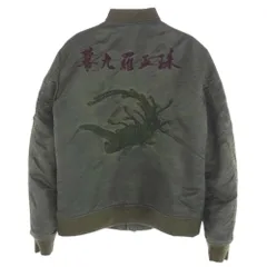 ISAMUKATAYAMA BACKLASH イサムカタヤマバックラッシュ 1722-01 幕九羅亜珠 不死鳥刺繍 MA-1 フライト ジャケット ダークグレー系 L【中古】のサムネイル