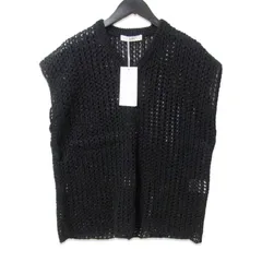 未使用 Jieda ジエダ メッシュ ニット ベスト Jie-24S-KN03 KNIT VEST ２４SS コットン ブラック 黒 1 タグ付き 27108155のサムネイル