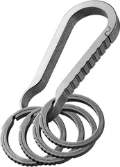 【人気商品】キーフック クイックリリース キーリング キーホルダー チタン おしゃれ 4個入 カラビナ TIMULTI