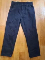 (送料無料) ユニクロ 日本版 ワイド テーパード ブラックジーンズ ( 34 ）