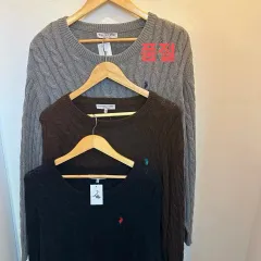 USPA ポロ コットン ケーブル ニット セーター 3XL