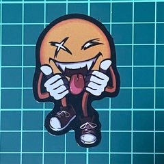 ST037 ステッカー シール スマイルくん パンク ロック ニコちゃん スマホ