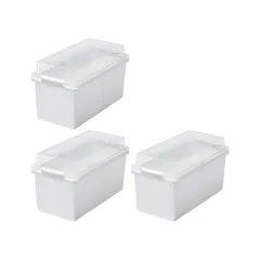 新品 ライクイット(like-it) メディアケース(CD/DVD)3個組 ホワイト 外寸/約W35.3×D17.2×H20.3cm(1個当たり) 日本製 TM-01 3P 蓋付き収納ケース コミックス DVD Blu-ray CD おもちゃ収納 蓋ロック