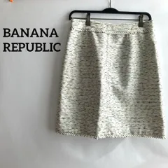 banana republic白ホワイトスカート台形4ショート丈高級感上品