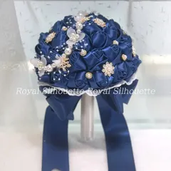 ブーケ ウェディング ブライダルブーケ 花嫁 7カラー 白 ピンク ブルー ホワイト ネイビー 造花 結婚式 前撮り 豪華 花束 披露宴 海外挙式 ウェディングブーケ ガーリー 可愛い フラワー お洒落 二次会